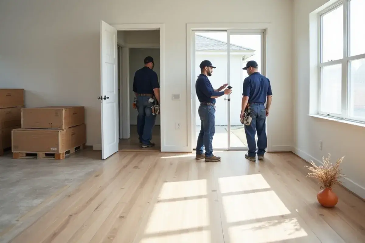 Waterproof plank going into a rental duplex near Blanding Boulevard in Clay County, FL