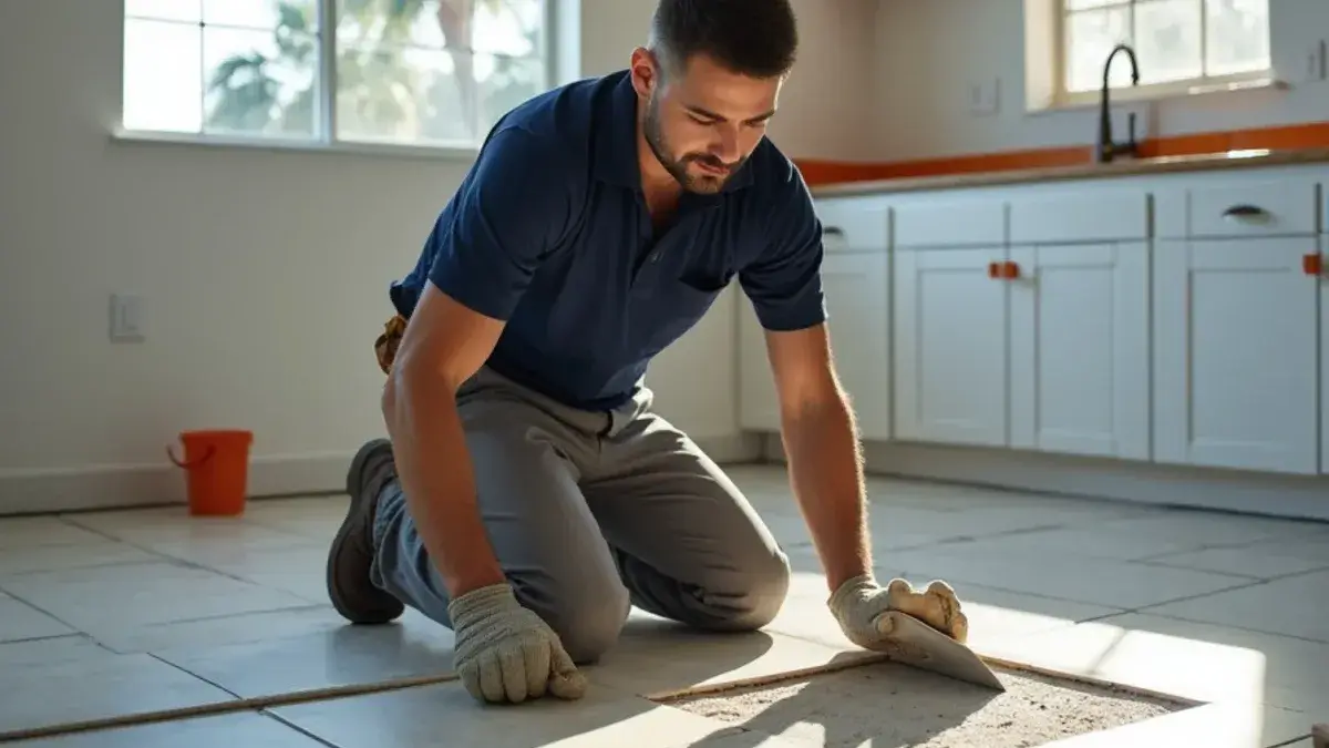 Tile repair service overview photo, Northeast Florida