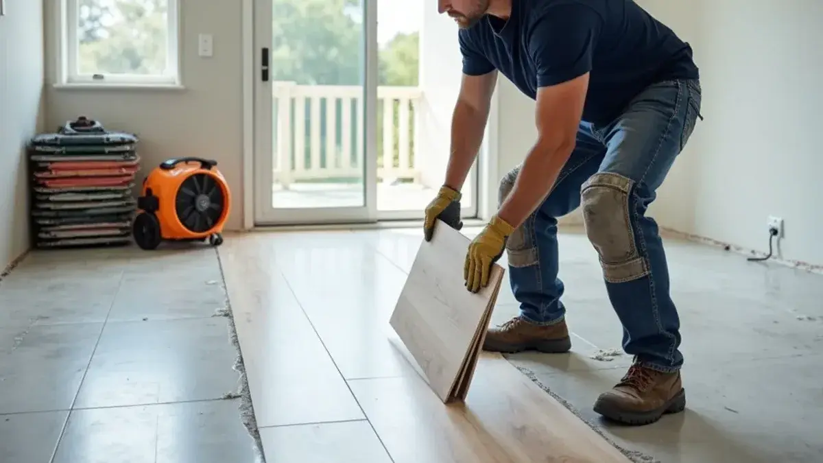 Water-damaged floors service overview photo, Northeast Florida